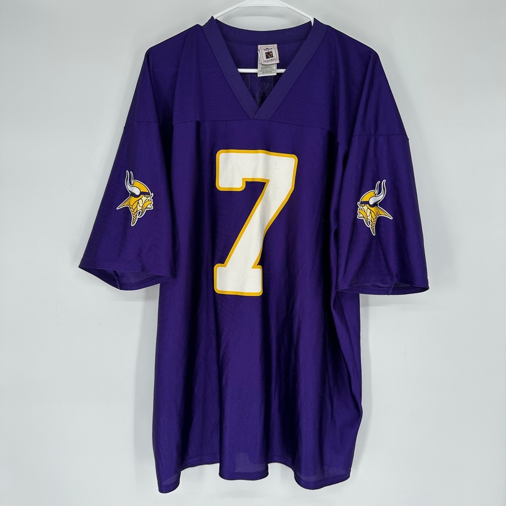 NFL Players Inc Minnesota Vikings Tarvaris Jackson 7 Jersey Purple Mens 2XL